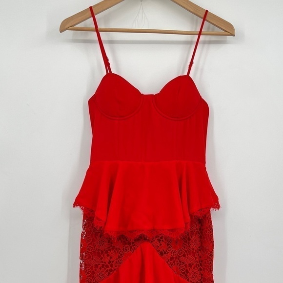 Majorelle Zelda Fitz Gown Sleeveless Chiffon Floral Lace High Low Maxi Dress XS - Picture 4 of 14